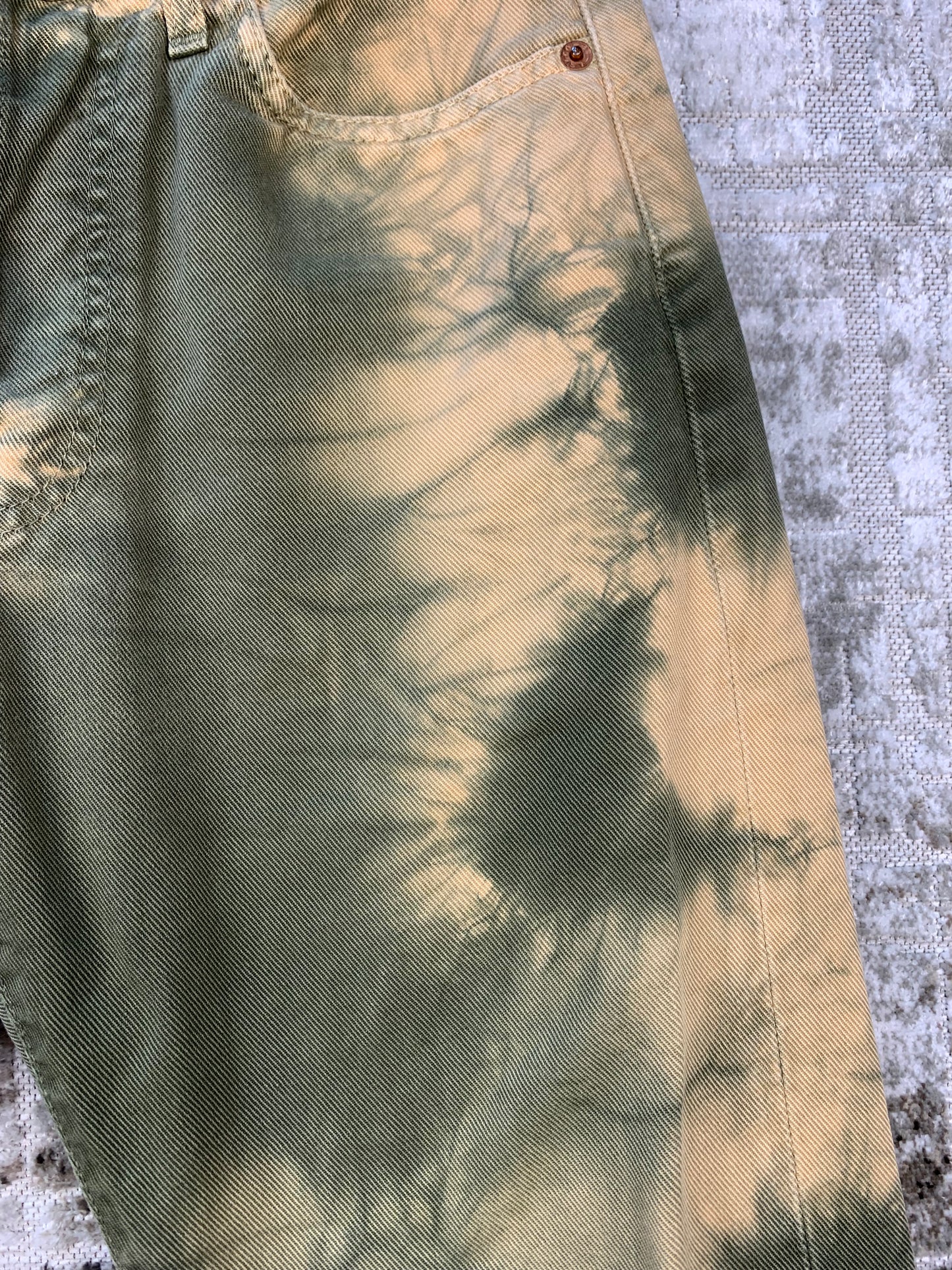 Womens Vintage Levis 551 Tie Dye Jeans