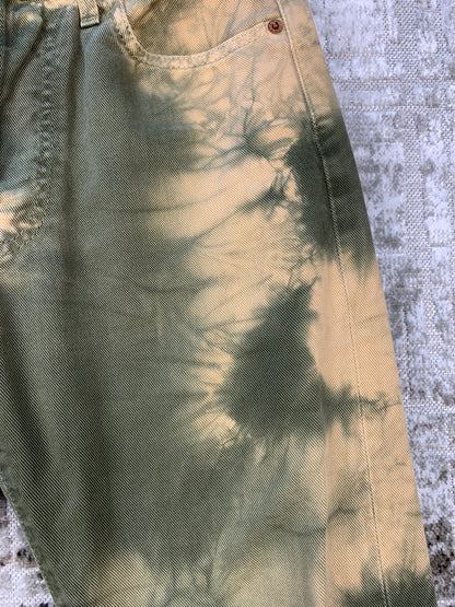 Womens Vintage Levis 551 Tie Dye Jeans