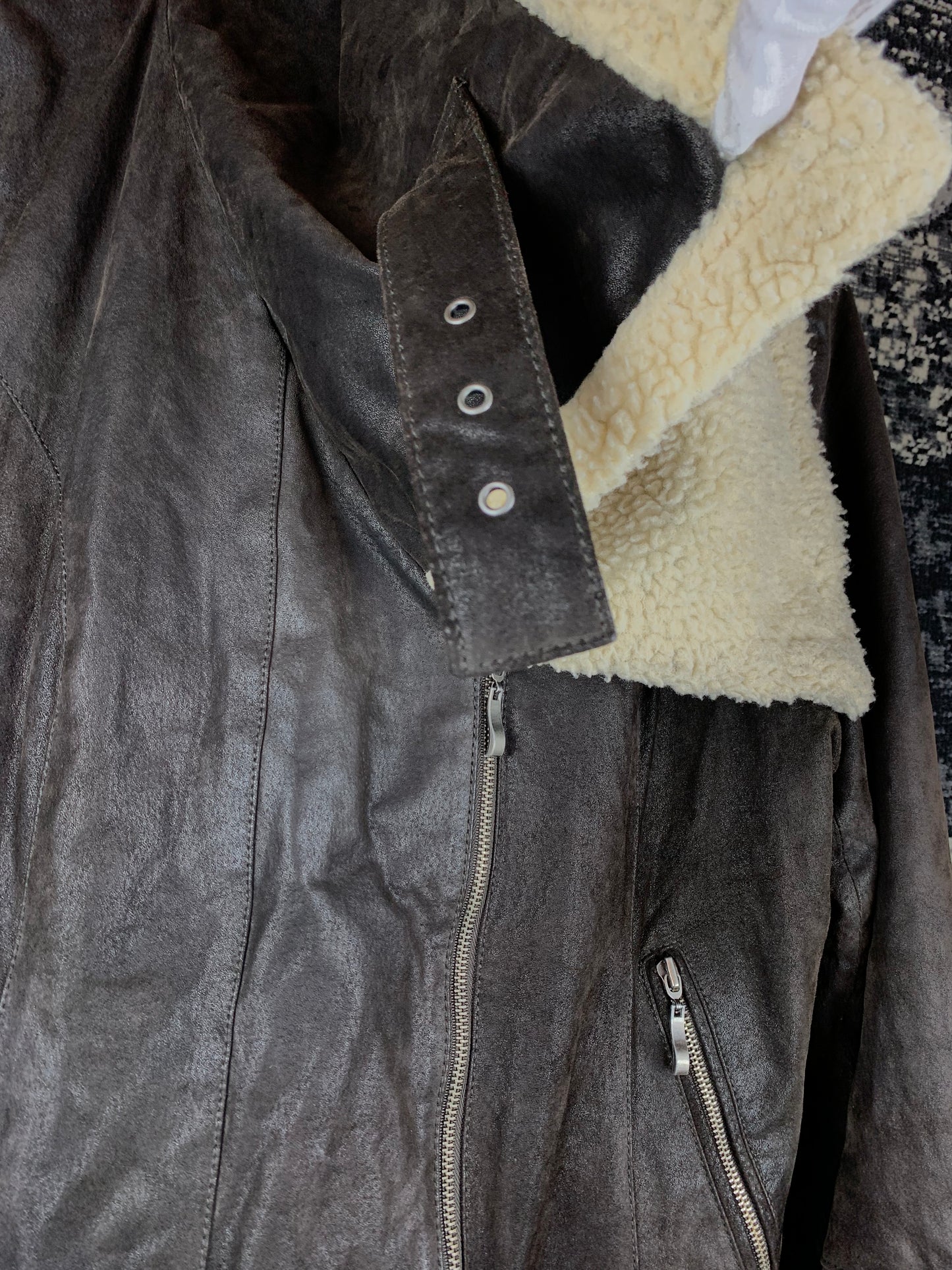 Mens Vintage Soho Collection Shearling Jacket