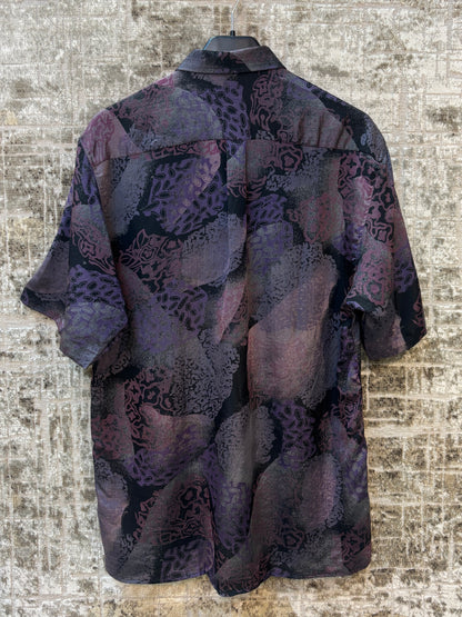 Mens Vintage Christian Dior Silk Button Up Shirt