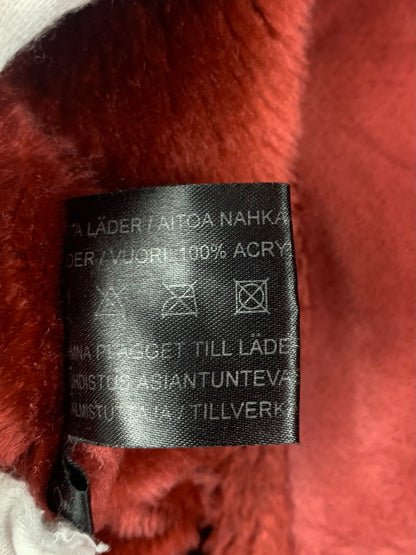 Y2K Women's Red Faux Suede Coat