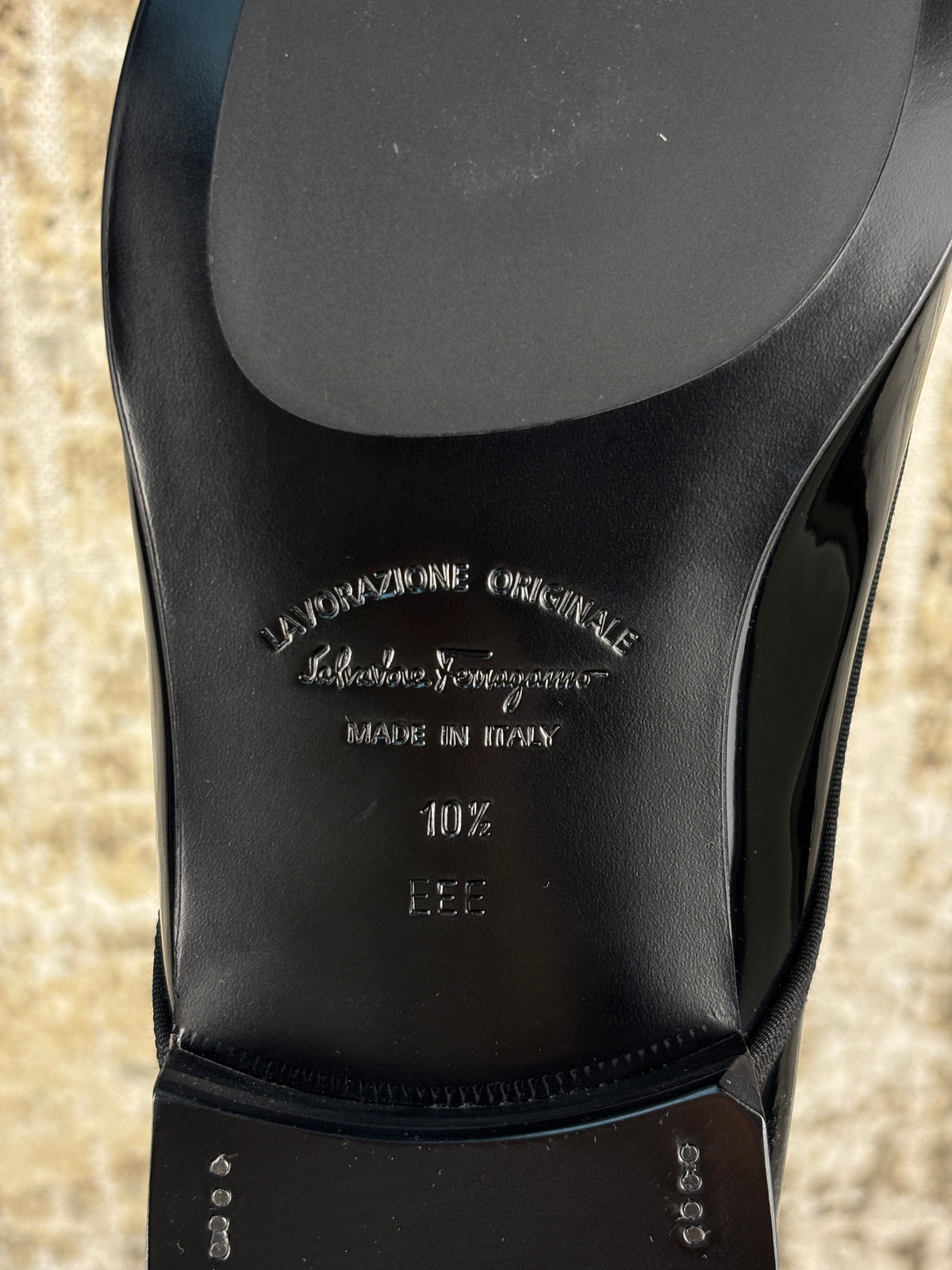 Ferragamo Magic Patent Leather Derby Shoes
