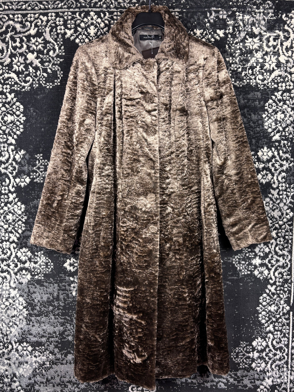 Women's Vintage Golden Brown Long Coat