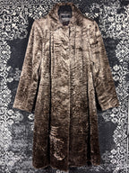 Women's Vintage Golden Brown Long Coat