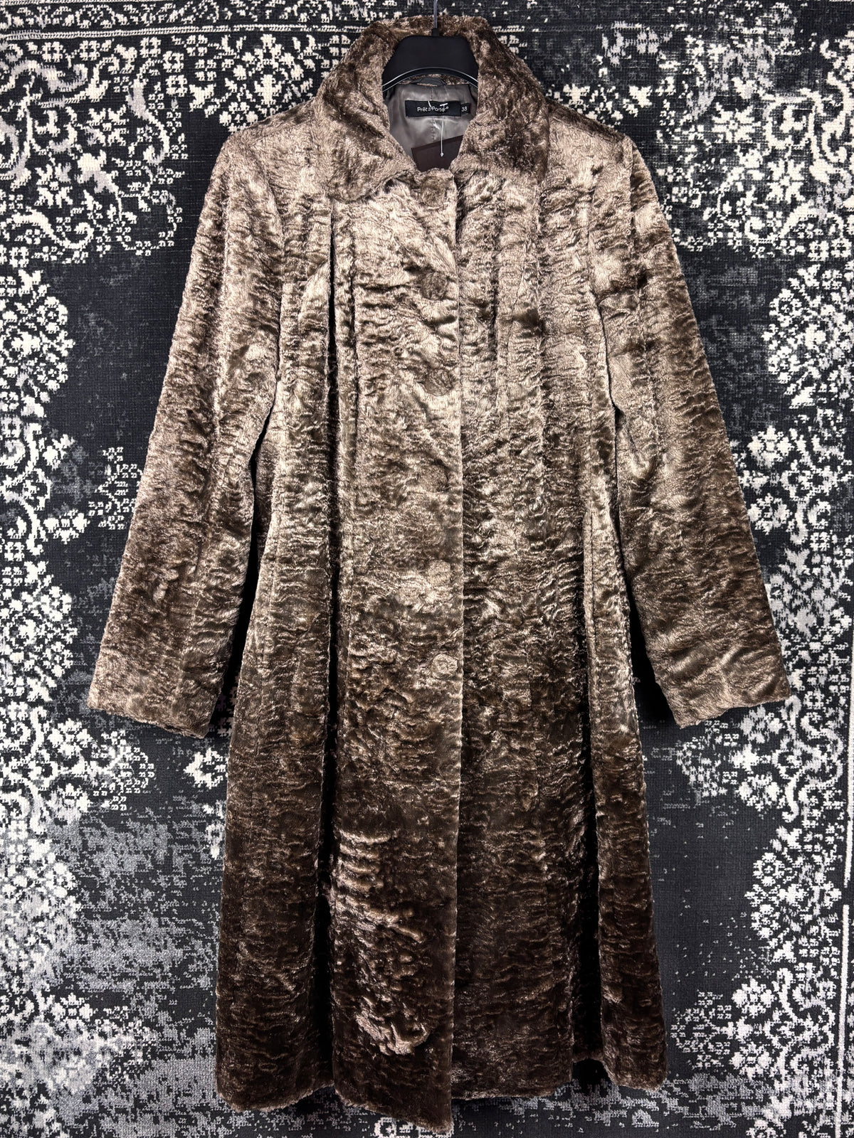 Women's Vintage Golden Brown Long Coat