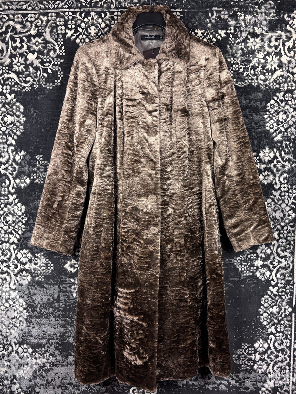 Women's Vintage Golden Brown Long Coat