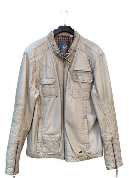 Men's Jofama Beige Leather Jacket