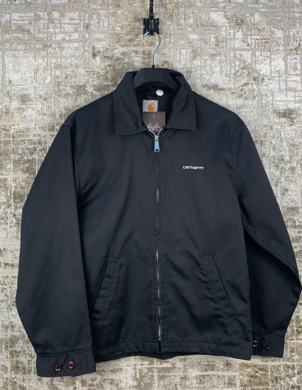 Veste Carhartt Aspen noire zippée style workwear pour homme