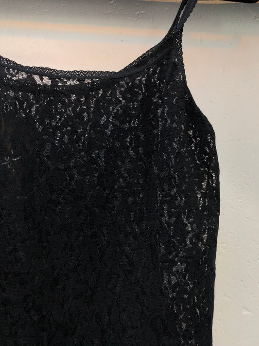 Black Lace Camisole Tank Top