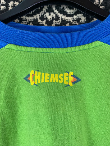 Men's Vintage Chiemsee Green Striped Sweatshirt