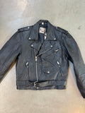 Vintage Black Leather Biker Jacket