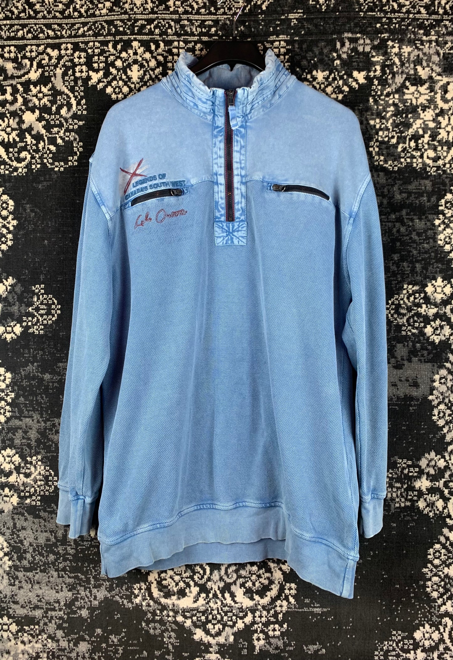 Men’s Vintage Engbers Blue 3XL Longsleeve Polo Jumper