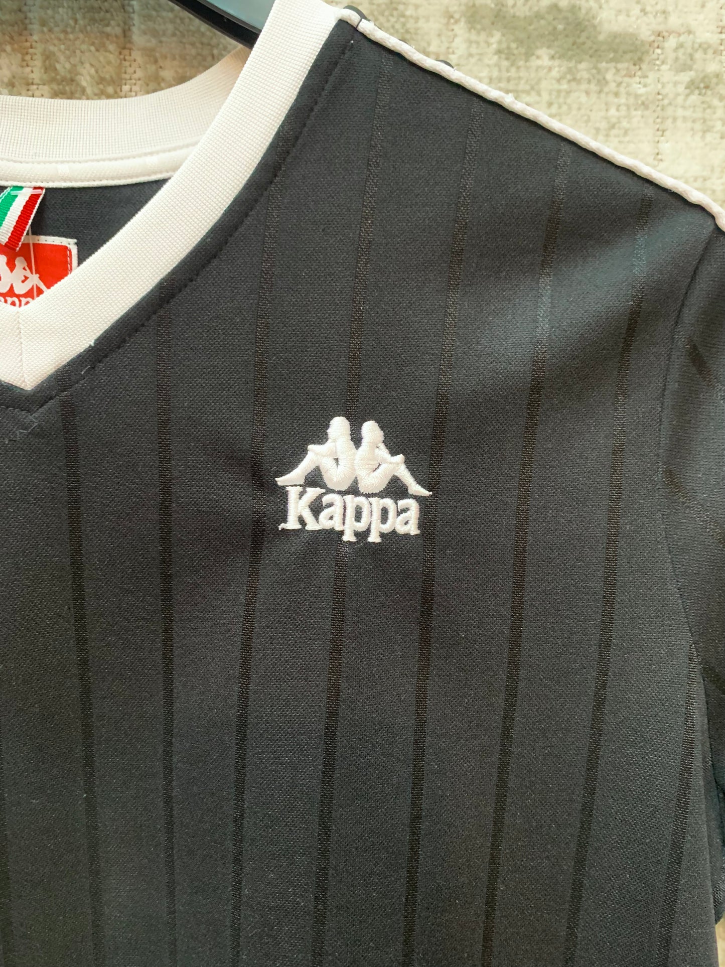 Kappa Pinstripe V-Neck Football Tee