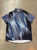 Vintage Blue Swirl Button-Up särk