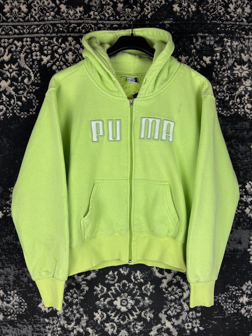 Women's Puma Lime Green Zip-Up Hoodie