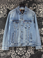 Men's Vintage Levi Strauss Denim Jacket with "Changemaker" Back Detail