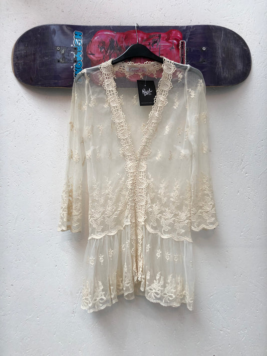 Romantic Sheer Lace Dress Top