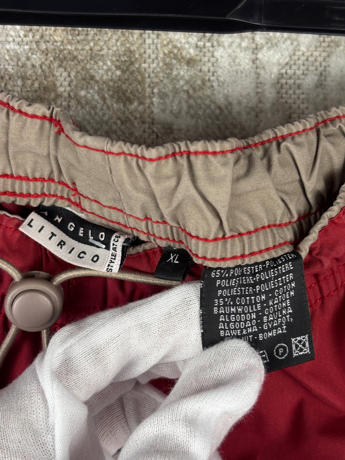 Men's Vintage Angelo Litrico Red Track Pants