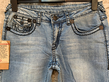 True Religion Light Wash Straight Jeans