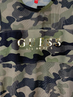 Womens Y2K Guess Camo Mesh Top