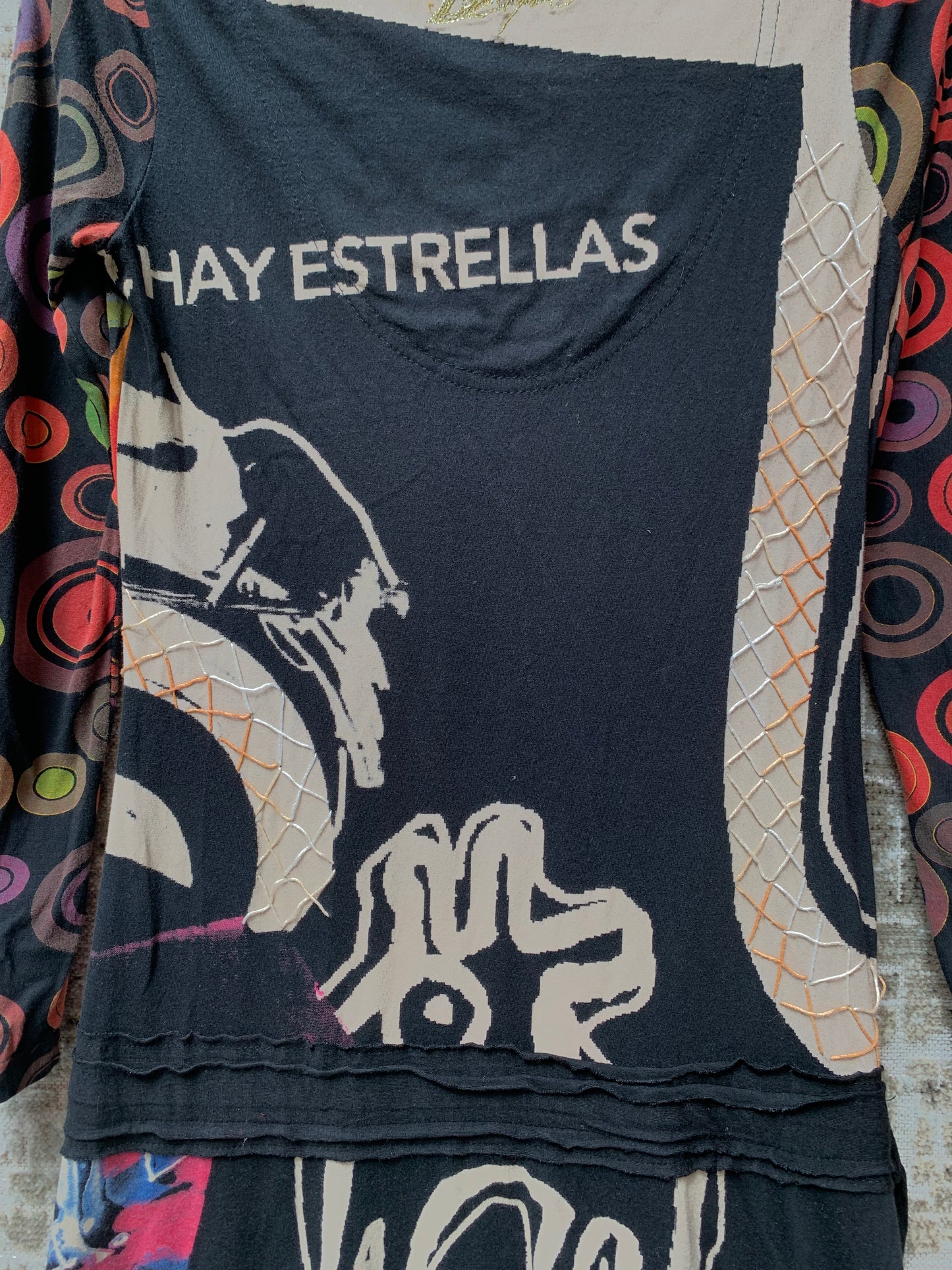 Desigual Graphic Print Long Sleeve Dress