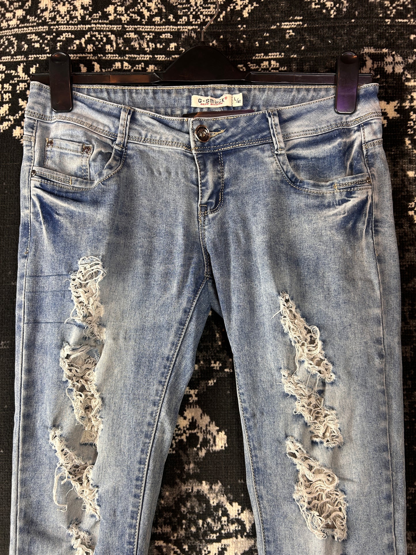 Y2K Women's Vintage Light Wash Skinny Jeans