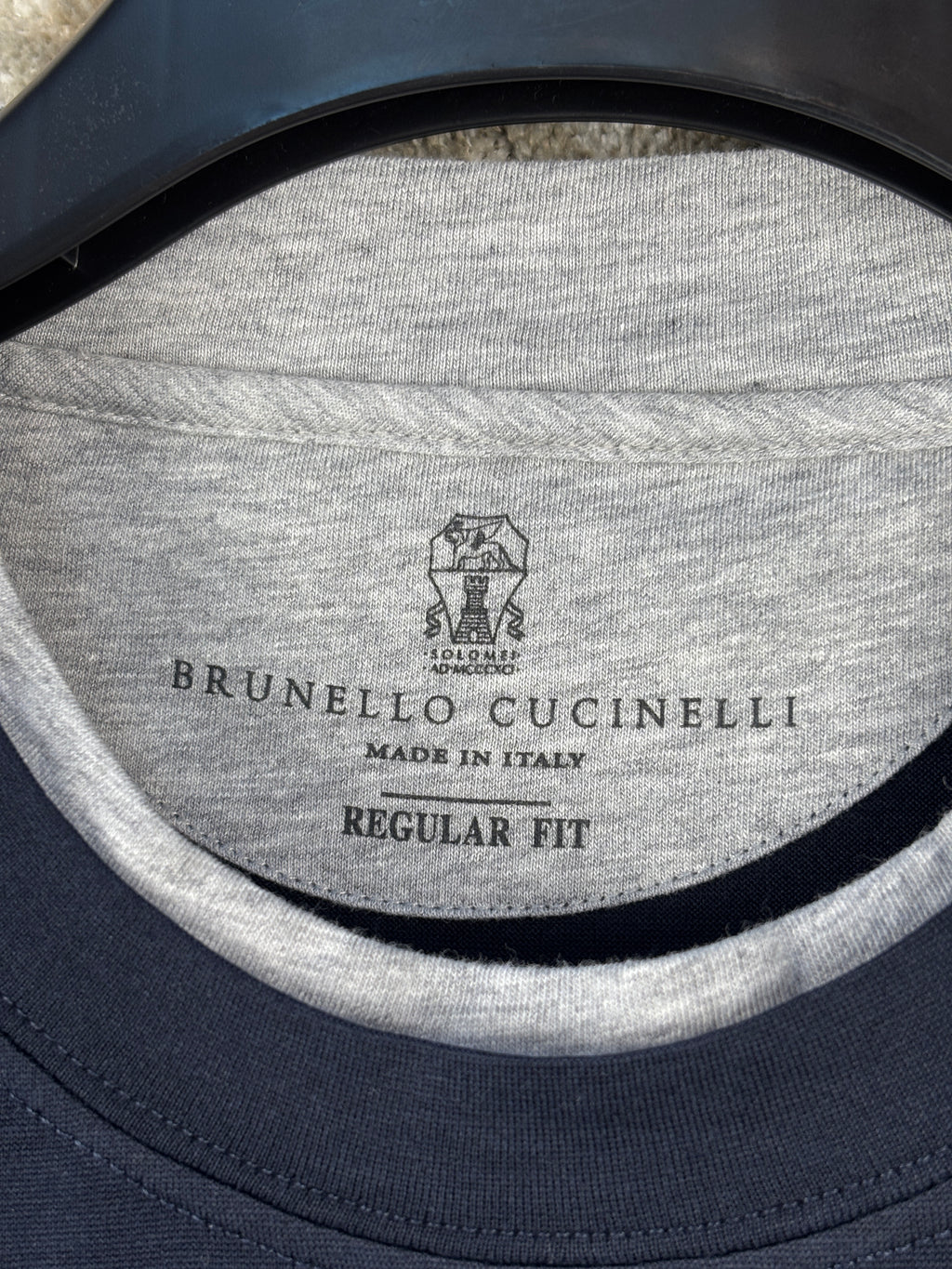 Brunello Cucinelli Men’s Navy Blue T-Shirt