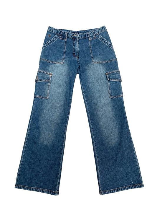 Vintage Cheer Wide Leg Cargo Jeans