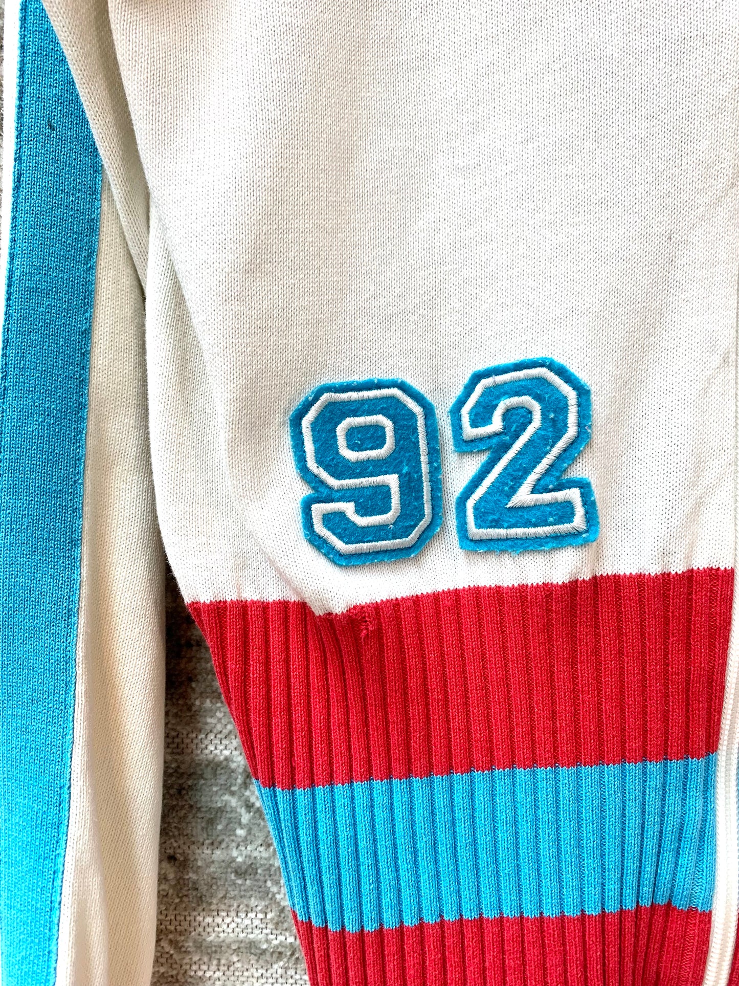 Fishbone Y2K Zip-Up Turtleneck Knit