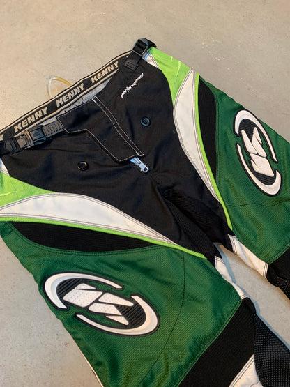 Men's Green, White & Black KENNY Professional Racing Pants