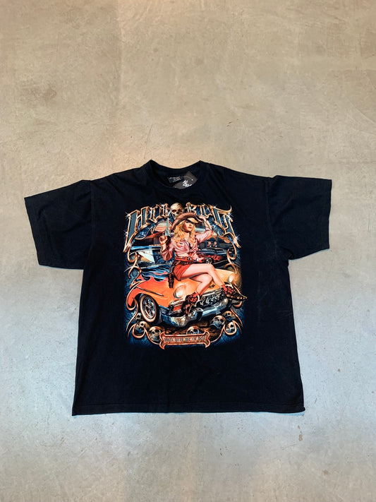 "Rock Bang" Black Graphic T-shirt