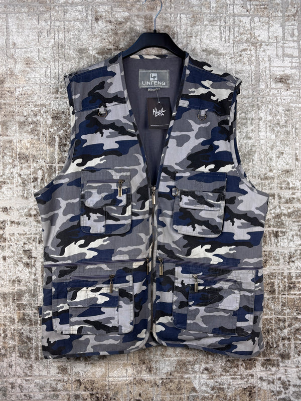 Mens Vintage Linfeng Camouflage Utility Vest