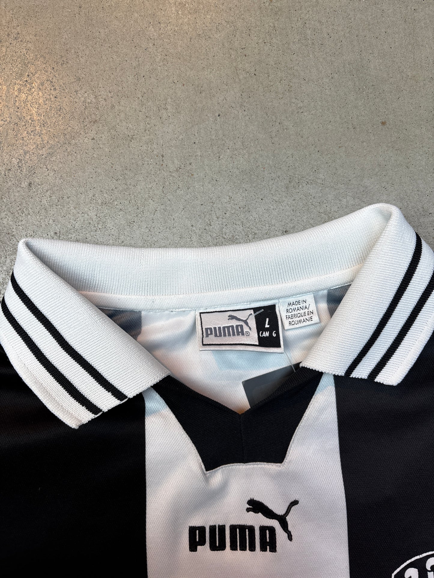 Puma Black and White Football Shirt