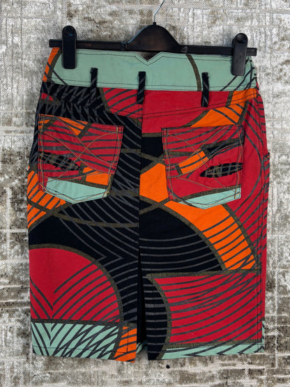 Womens Vintage Custo Barcelona Graphic Skirt