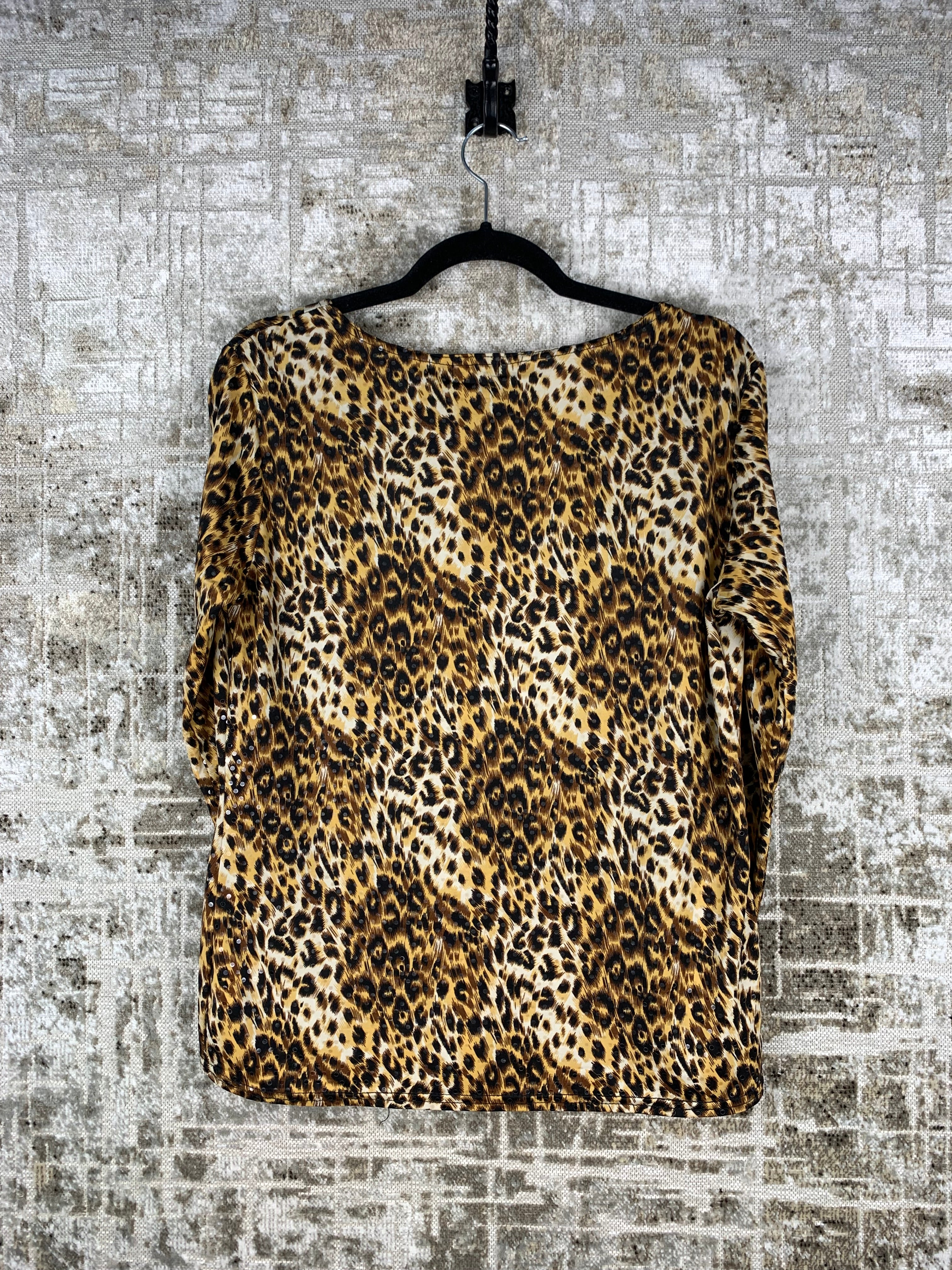 Womens Y2K Martinelli Leopard Print Long Sleeve Top