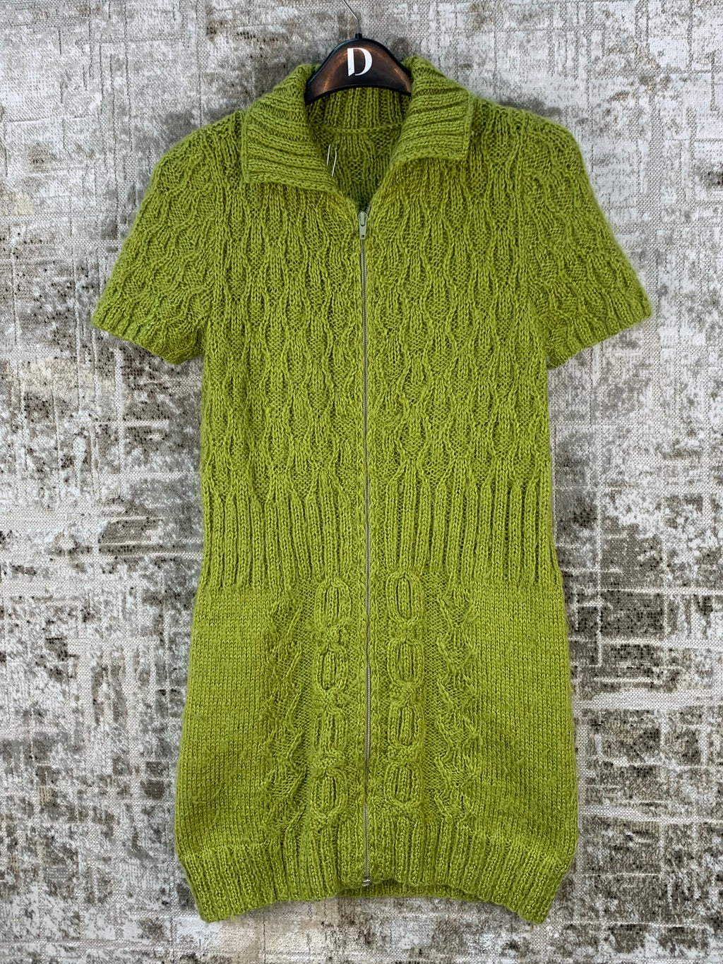 Womens Y2K Green Knit Dress