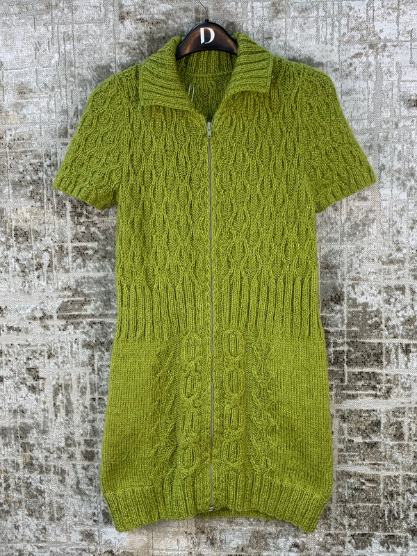 Womens Y2K Green Knit Dress