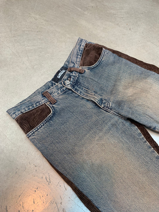 Vintage Corduroy Panel Jeans W30