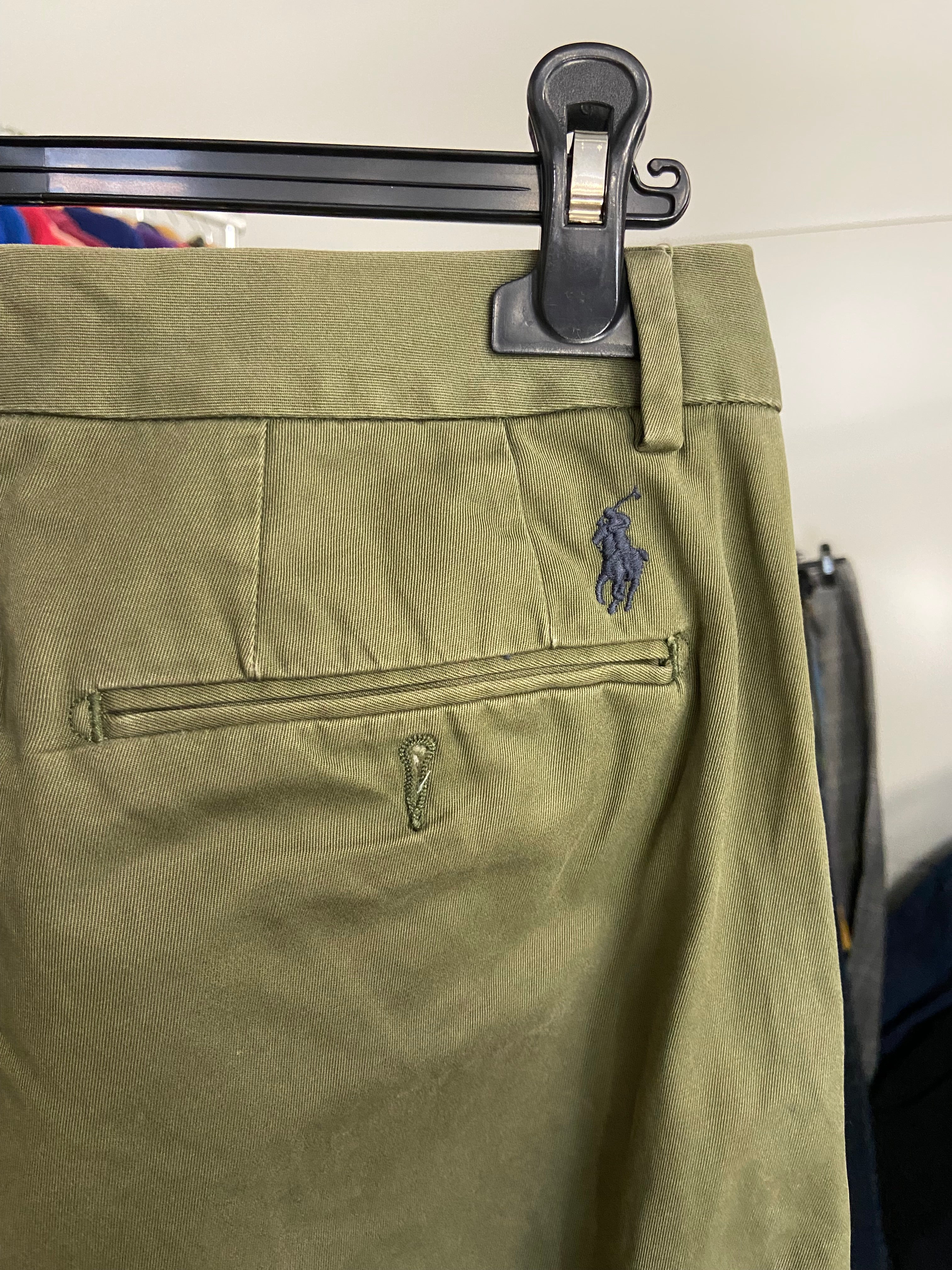 Vintge Polo Ralph Lauren Green Chinos Pants Mens 32 Khaki