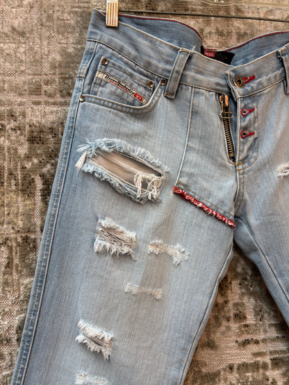 Diesel Distressed Bootcut Jeans