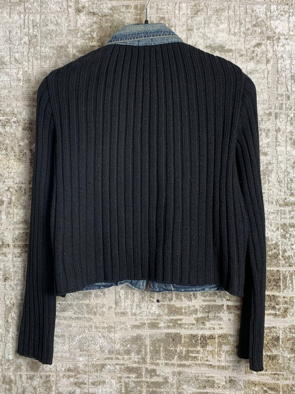Camaieu Denim & Knit Zip Jacket