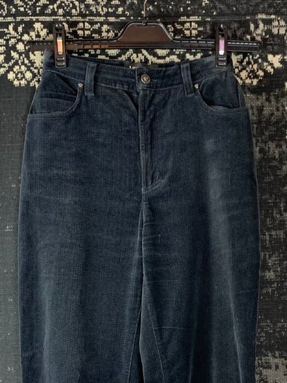 Y2K Women's Versace Black Velvet Trousers