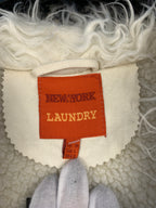 Women's Vintage New York Laundry White Faux Fur Vest