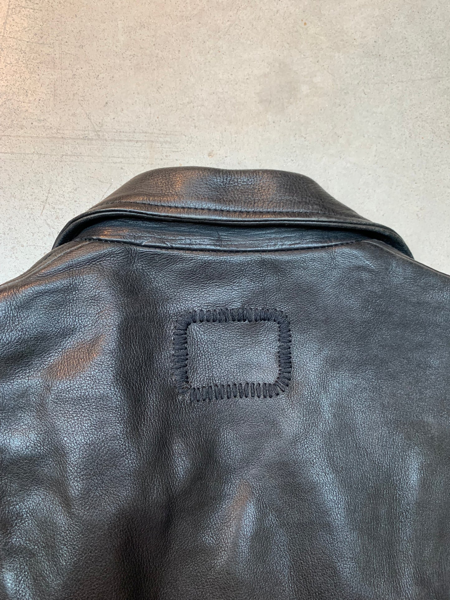 "tigha" Black Leather Jacket