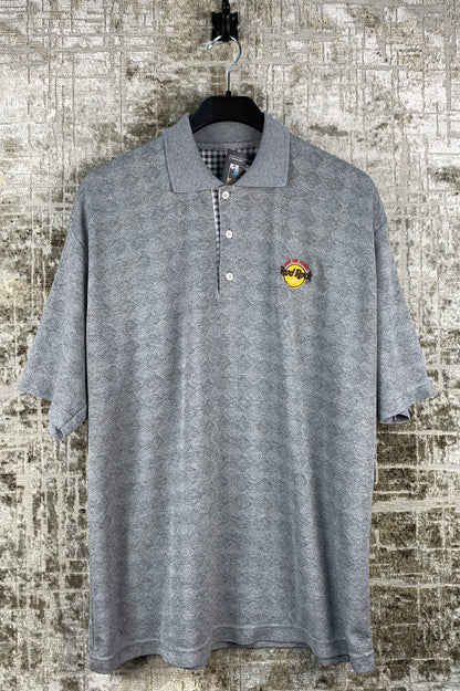 Mens Vintage Hard Rock Cafe Grey Polo Shirt