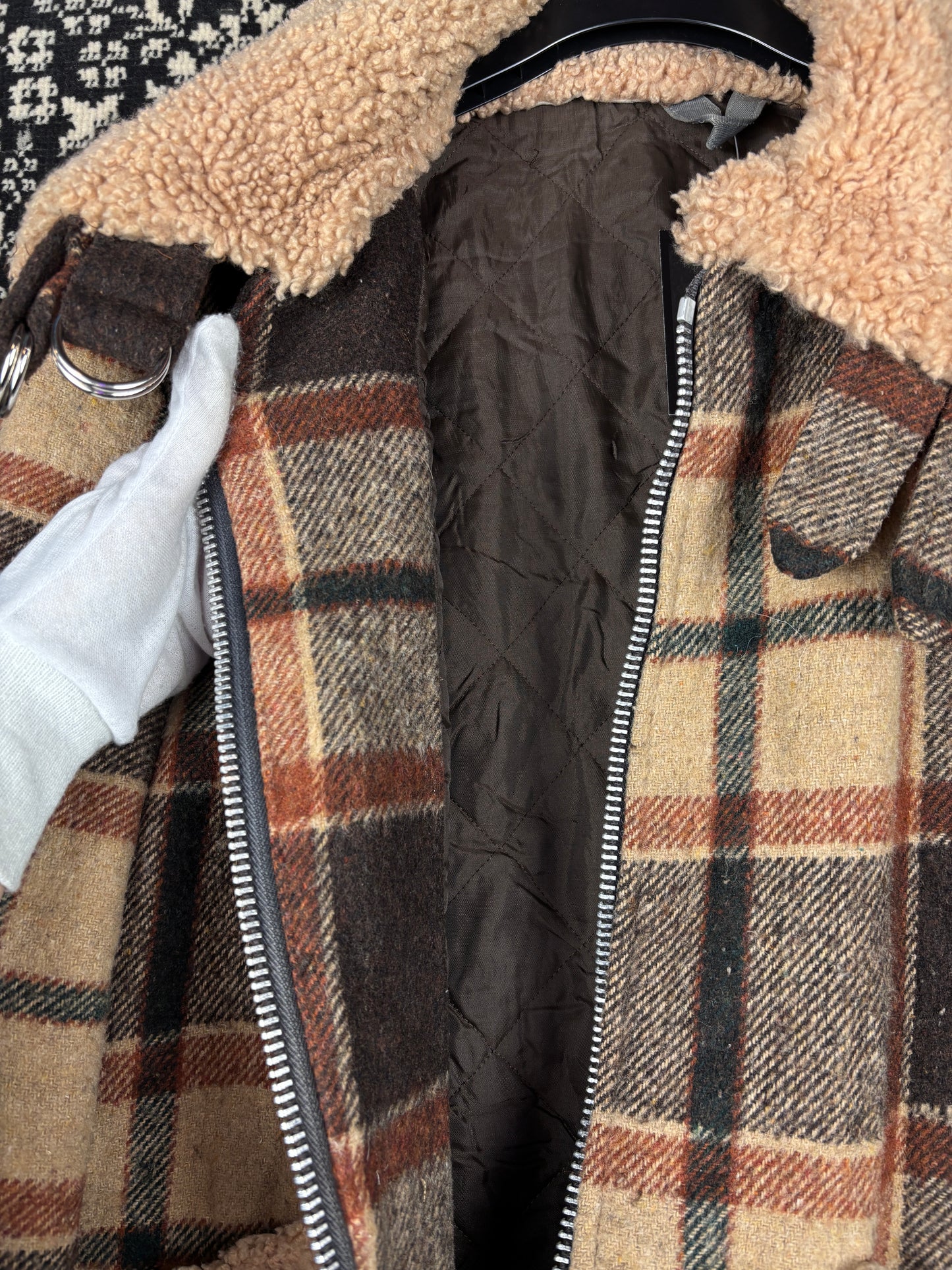 Men's Vintage Brown Checkered Flannel Jacket