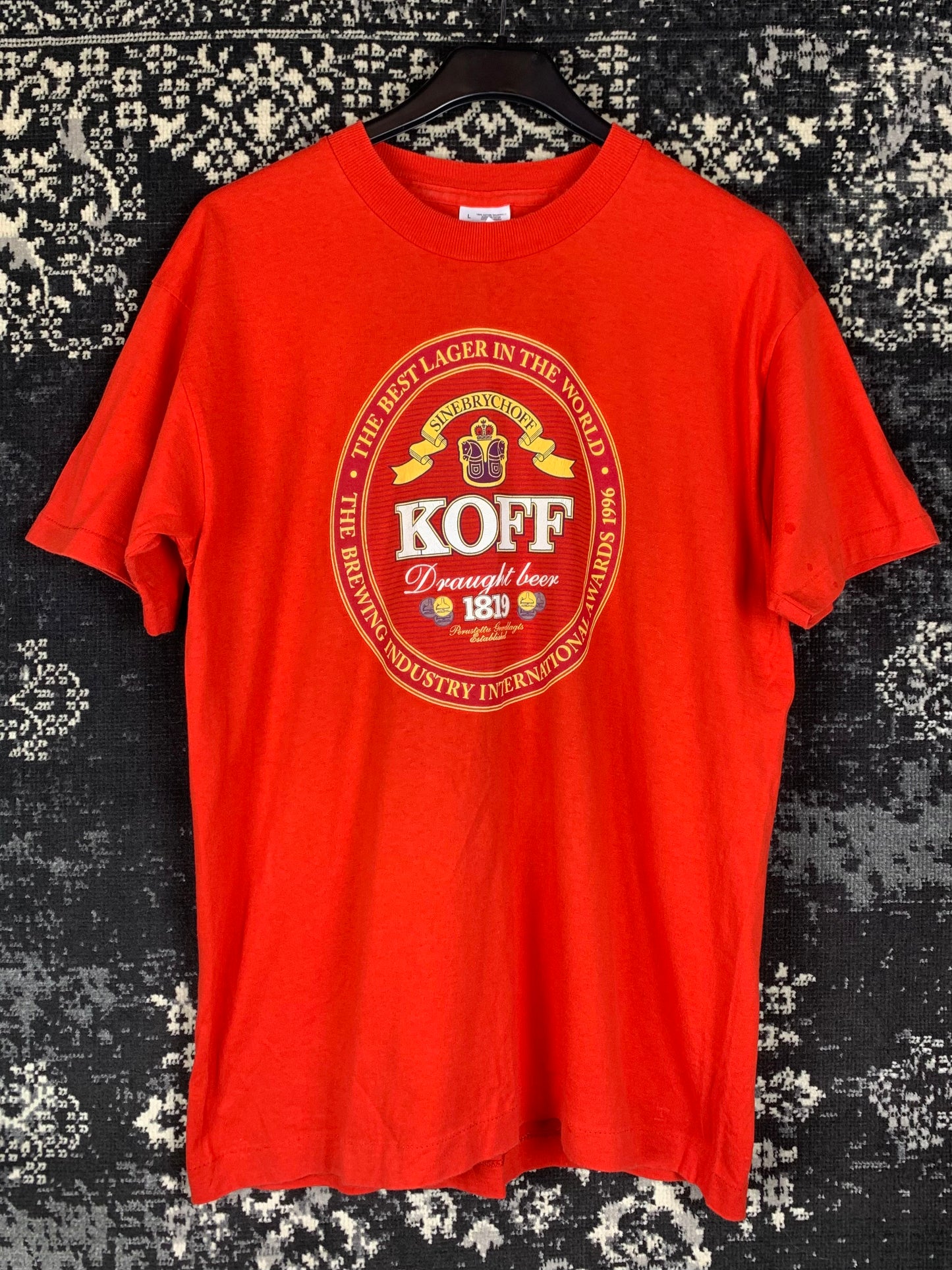 Men’s Vintage Red KOFF Beer Graphic T-Shirt
