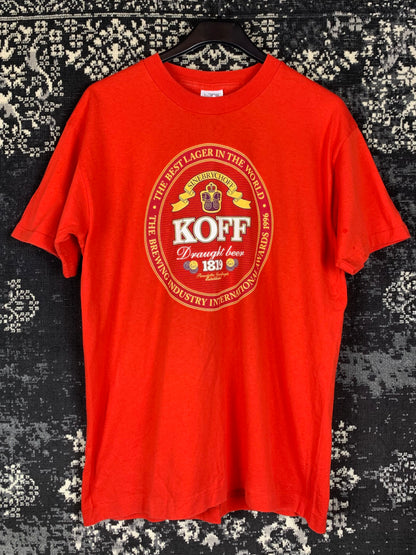 Men’s Vintage Red KOFF Beer Graphic T-Shirt
