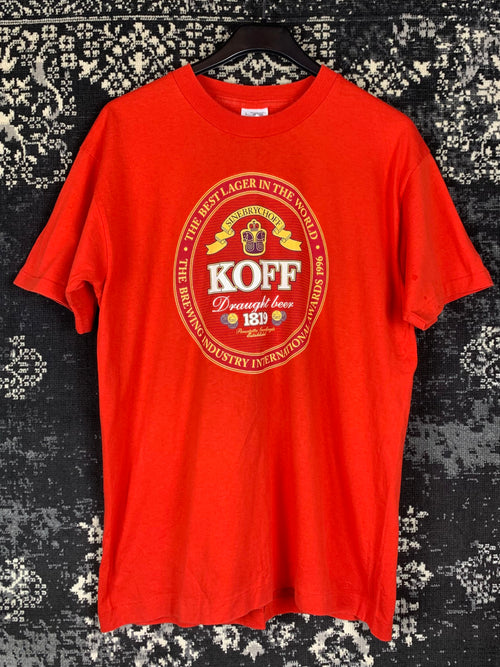 Men’s Vintage Red KOFF Beer Graphic T-Shirt