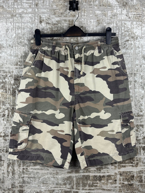 Mens Vintage Camo Cargo Shorts